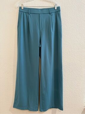 Halara HaloTek Air™ Wide Leg Dress Pants Women’s Large Regular Blue Pull-On